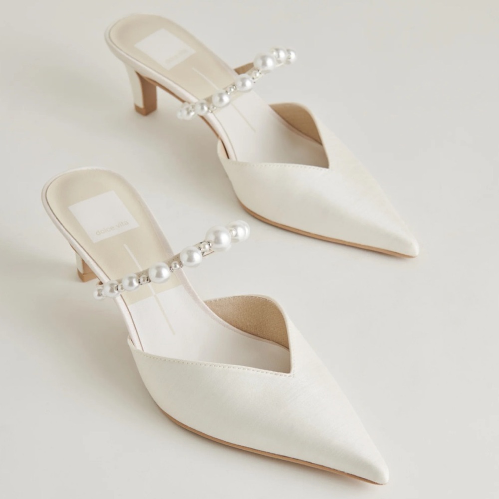Dolce Vita KANIKA PEARL MID HEELS VANILLA PEARLS